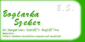 boglarka szeker business card